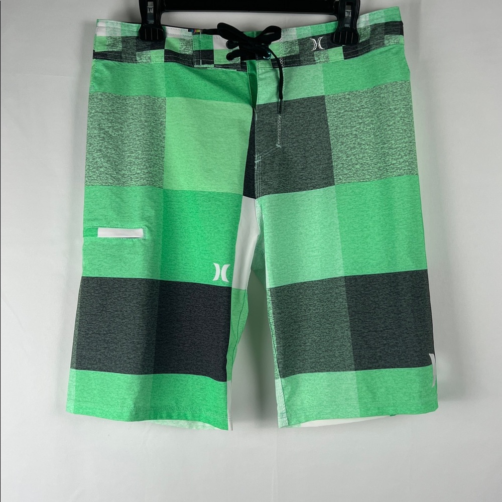Hurley Green and Black‎ Board Shorts Mens Swimwear